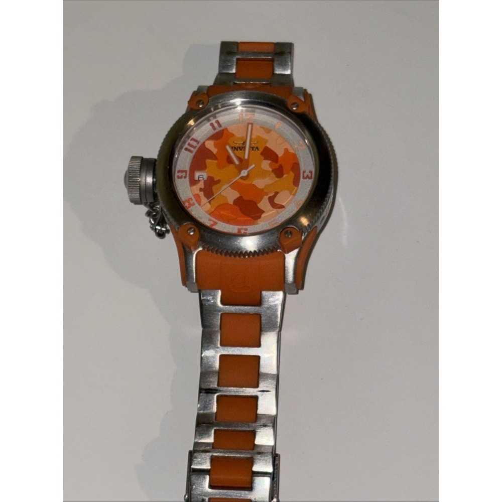Invicta Lady Diver Orange 40.5mm Camouflage Dial Ladies Watch Working New Battry - Picture 10 of 10